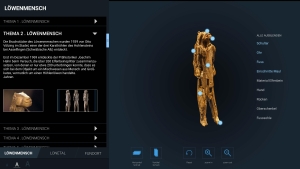 Interactive Visualization of the Lion Man in a Digital Exhibition Image